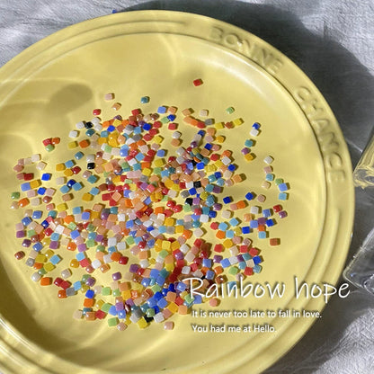 Candy-colored Glazed Ceramic Nail Decorations