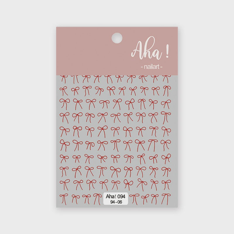 Autocollant pour ongles Aha 094-06 Rouge métallisé