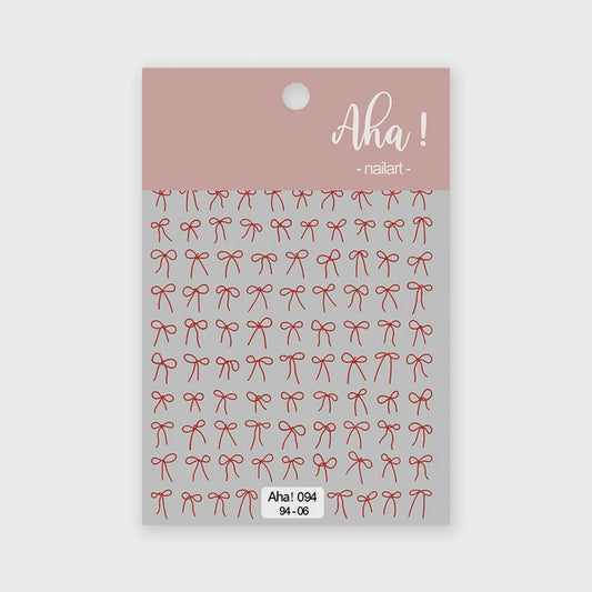Autocollant pour ongles Aha 094-06 Rouge métallisé