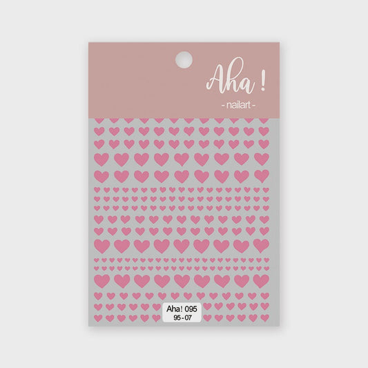 Autocollant pour ongles Aha 095-07 Rose métallisé