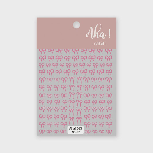 Autocollant pour ongles Aha 093-07 Rose métallisé