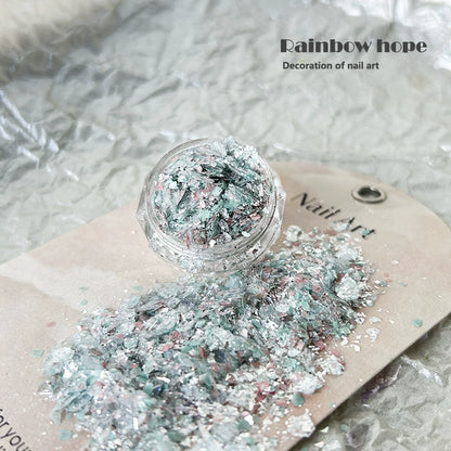 Glitter Aurora Nail Decorations