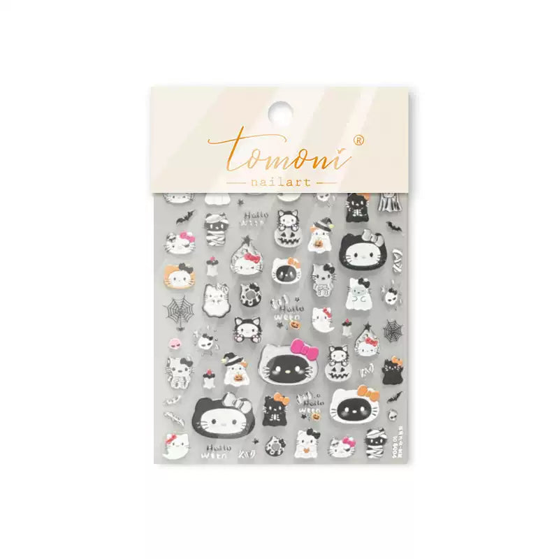 Cute Halloween Cat Nail Art Stickers