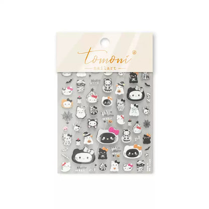 Cute Halloween Cat Nail Art Stickers