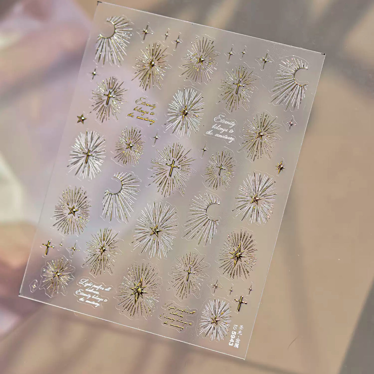 TOMONI Vintage Divine Light Nail Art Stickers