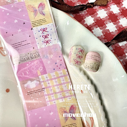 Feuilles de transfert de style dessin animé rêveur, 10 rouleaux/paquet