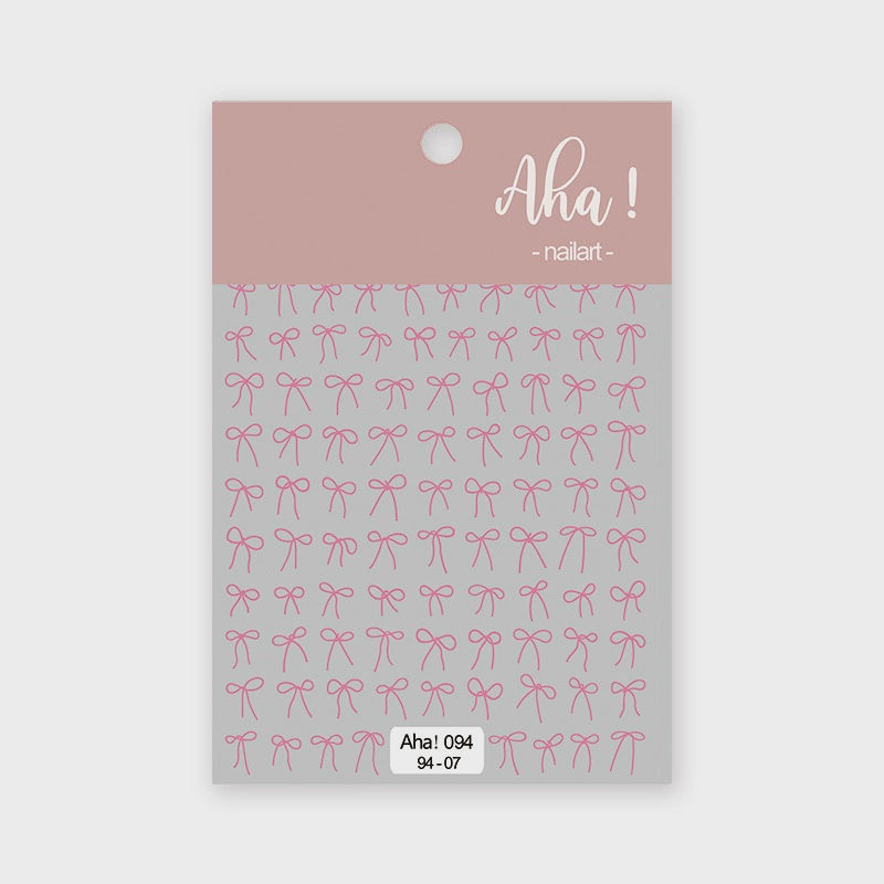Autocollant pour ongles Aha 094-07 Rose métallisé