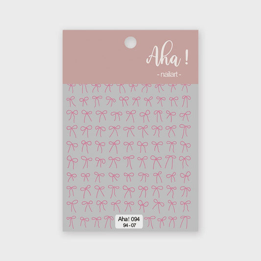 Autocollant pour ongles Aha 094-07 Rose métallisé