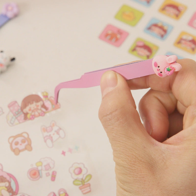 Stainless Steel Cute Tweezer Curved