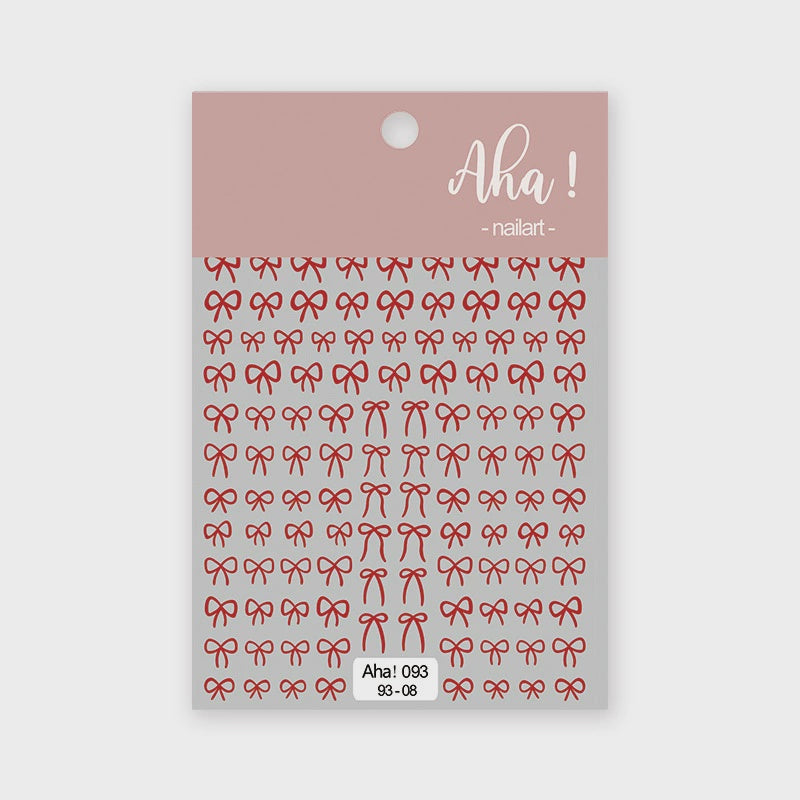 Aha Nail Sticker 093-08 Metallic Red
