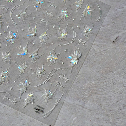TOMONI Royal Dahlia Nail Art Stickers
