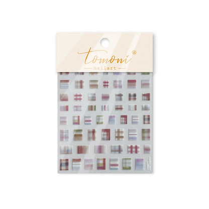 TOMONI Colorful Jelly Square Nail Art Stickers