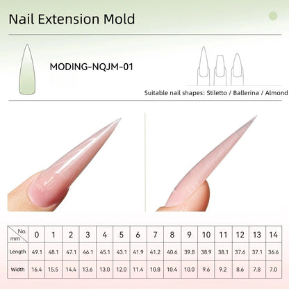 Moding Nail Extension Mold - NQJM01 Stiletto