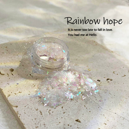 Shimmering Frosted Opal Aurora Nail Art Powder