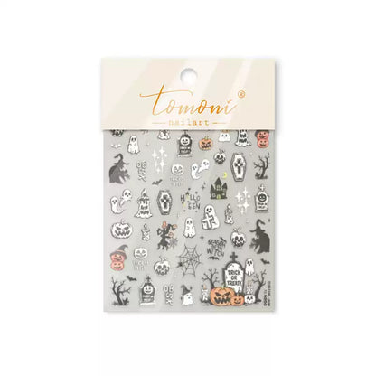 Tomoni Halloween Night Embossed Nail Art Stickers