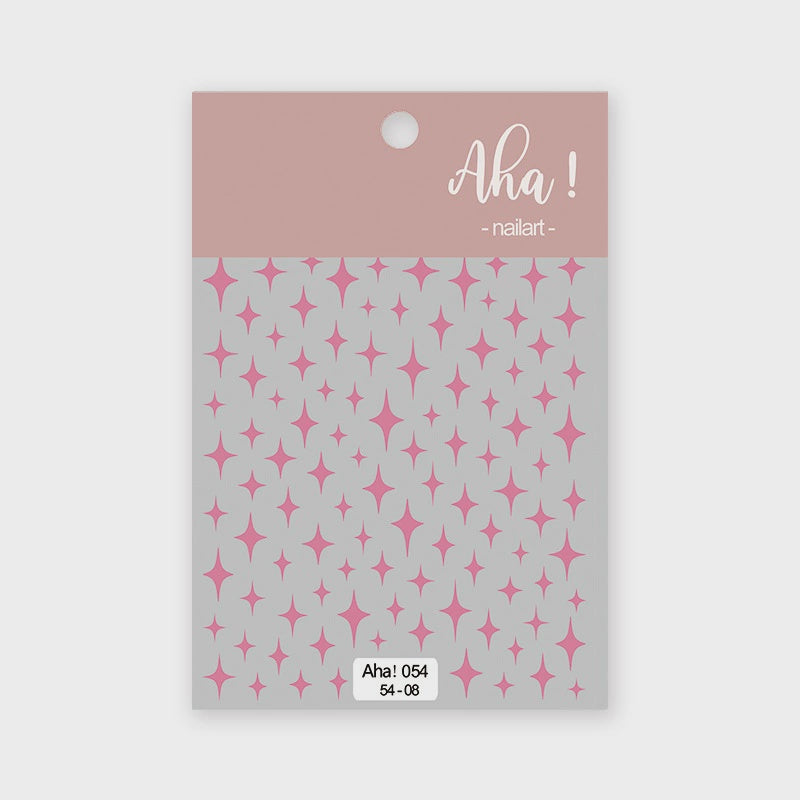 Autocollant pour ongles Aha 054-08 Rose métallisé