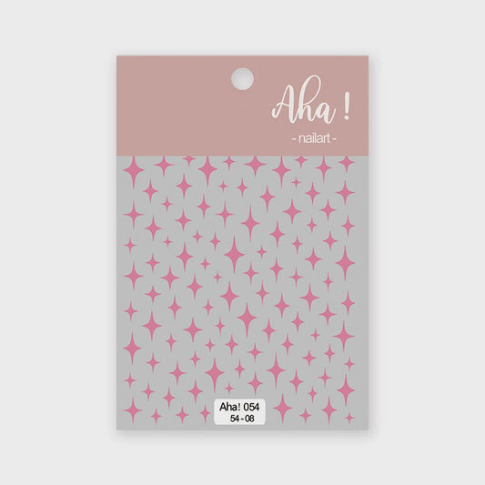 Autocollant pour ongles Aha 054-08 Rose métallisé