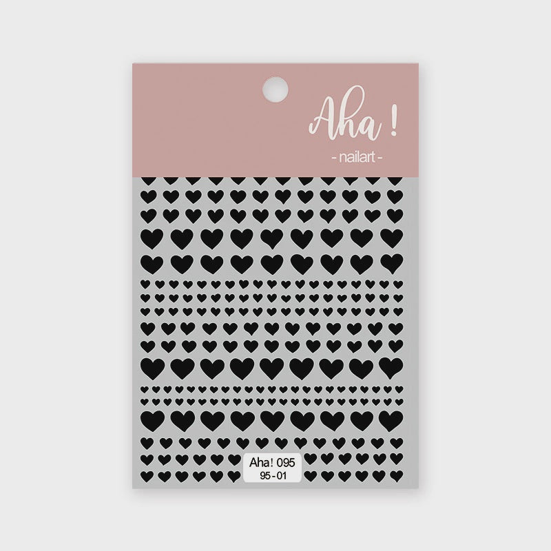 Autocollant pour ongles Aha 095-01 Noir