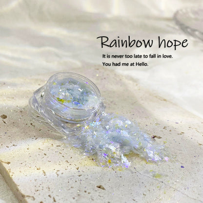 Shimmering Frosted Opal Aurora Nail Art Powder