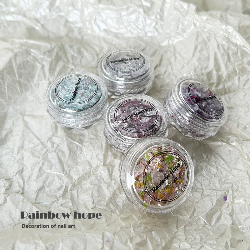 Glitter Aurora Nail Decorations