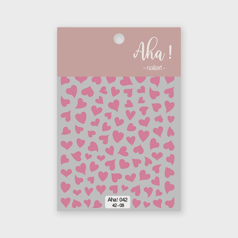Autocollant pour ongles Aha 042-08 Rose métallisé