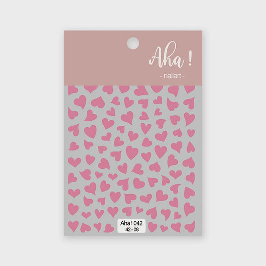 Autocollant pour ongles Aha 042-08 Rose métallisé