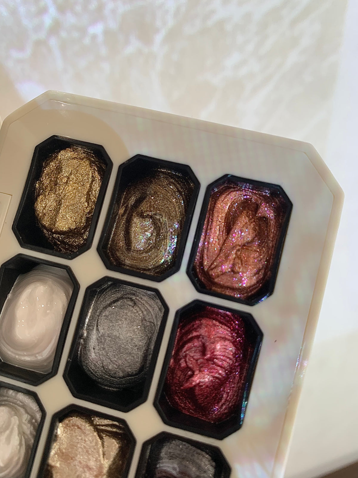 N GEL Byzantine Collection 9-Color No-Wipe Metallic Texture Gel Palette