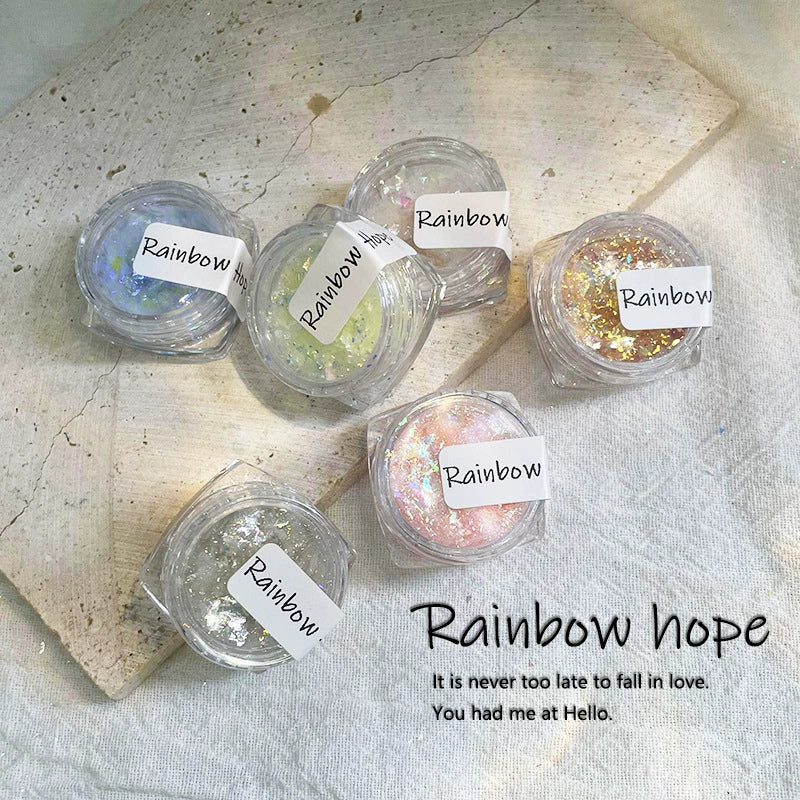 Shimmering Frosted Opal Aurora Nail Art Powder