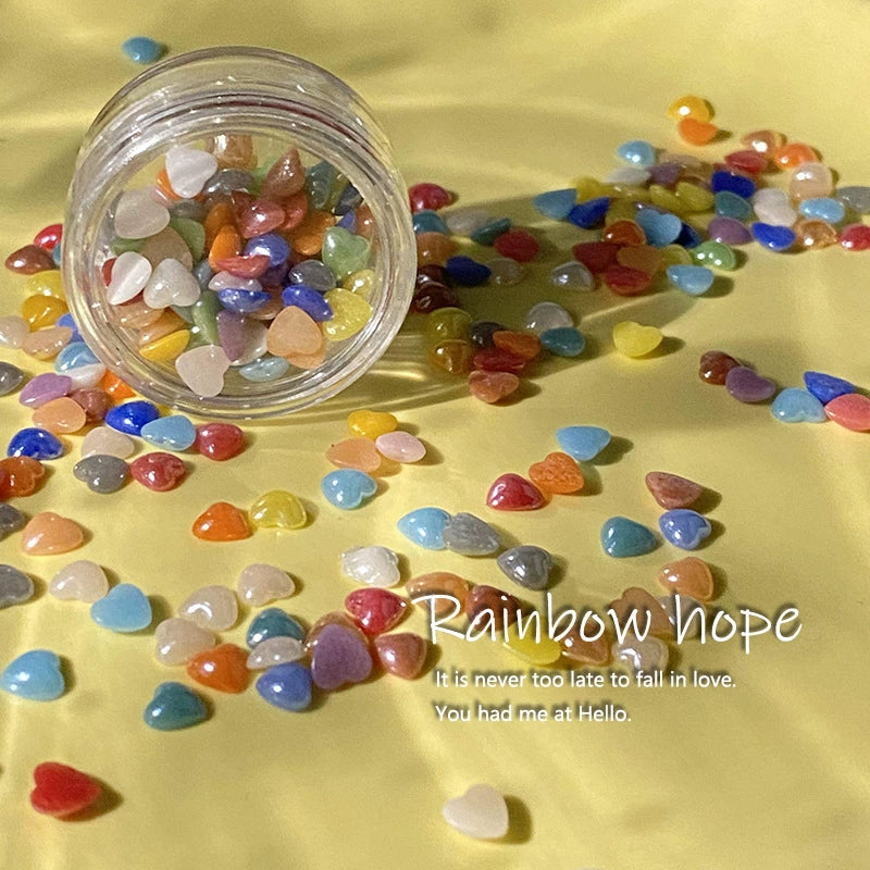 Candy-colored Glazed Ceramic Nail Decorations