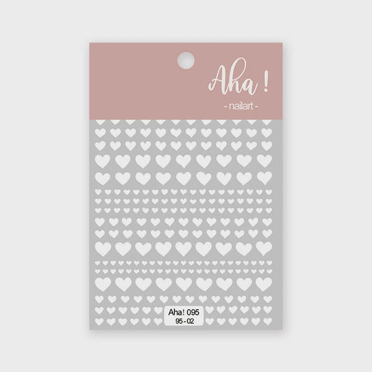 Autocollant pour ongles Aha 095-02 Blanc