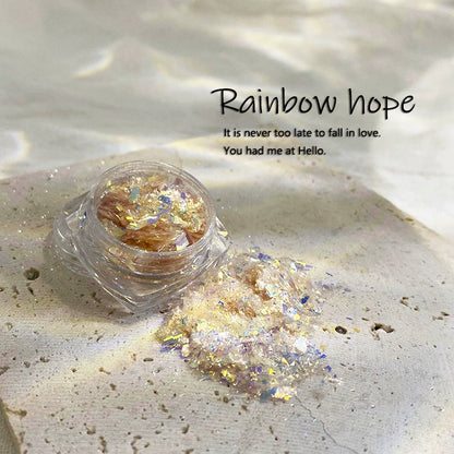 Shimmering Frosted Opal Aurora Nail Art Powder