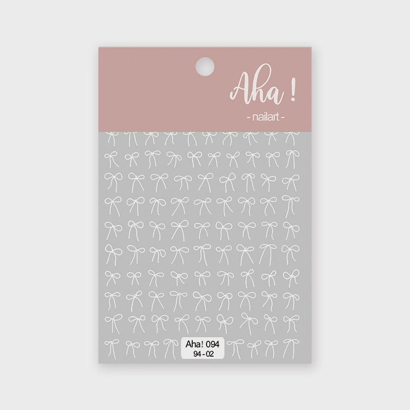 Autocollant pour ongles Aha 094-02 Blanc