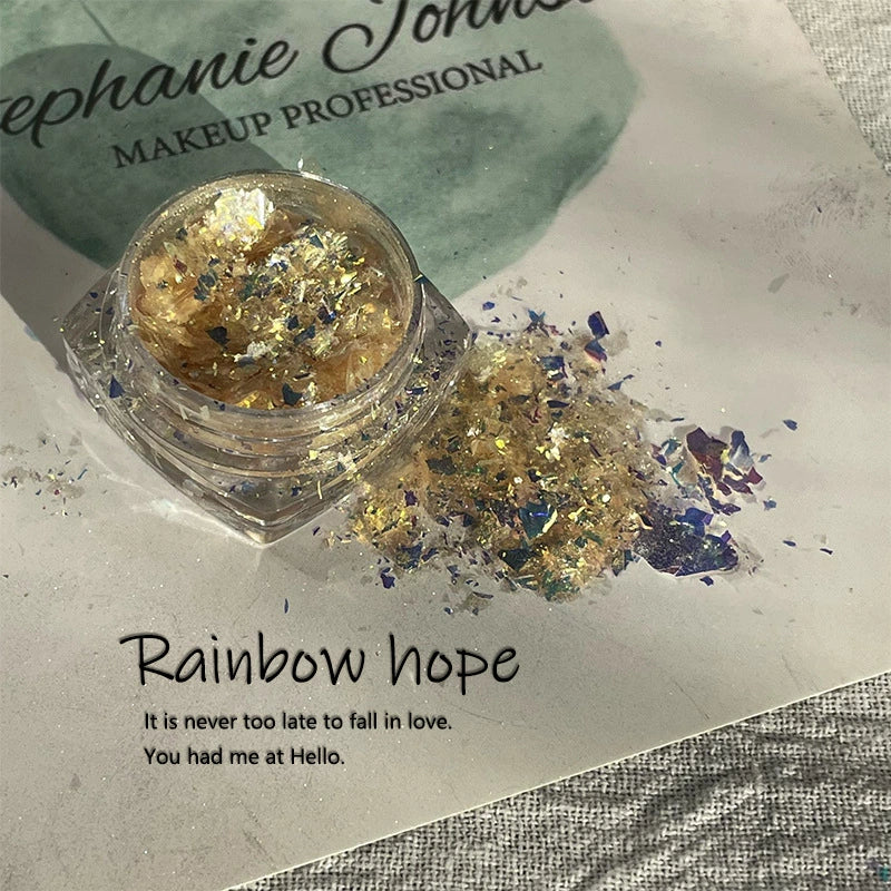 Brocart nuage irisé et poudre d'opale