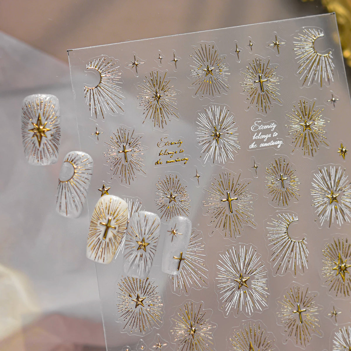 TOMONI Vintage Divine Light Nail Art Stickers