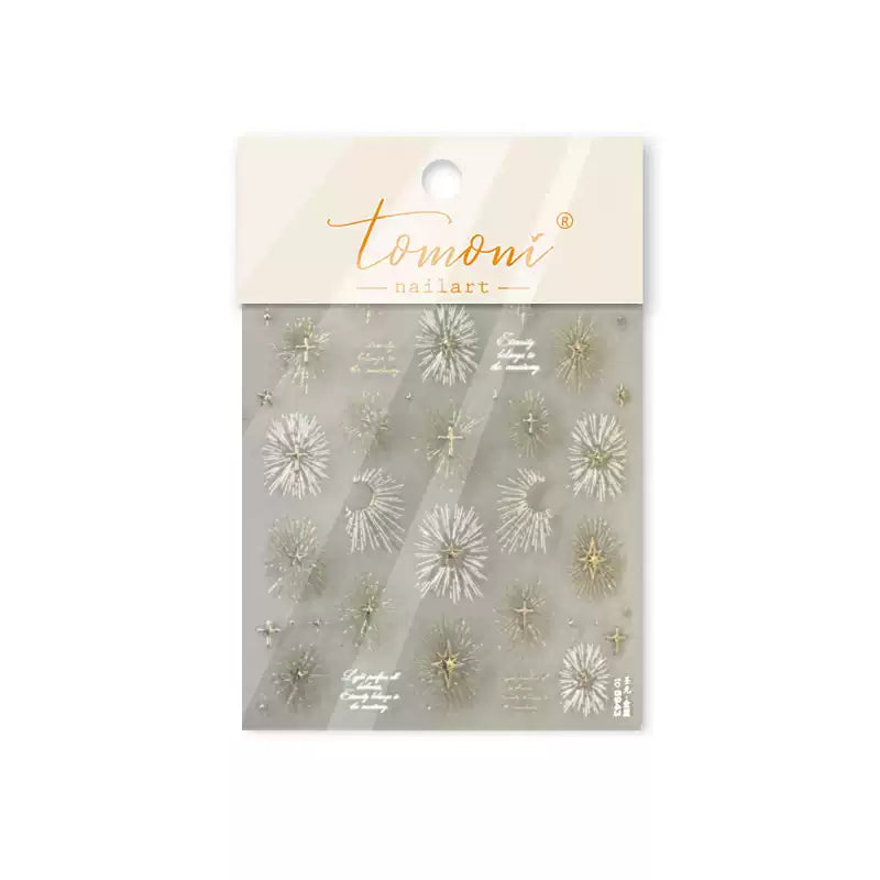 TOMONI Vintage Divine Light Nail Art Stickers
