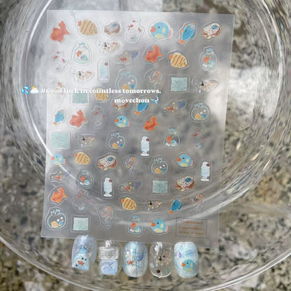 Nail Sticker-Fishing