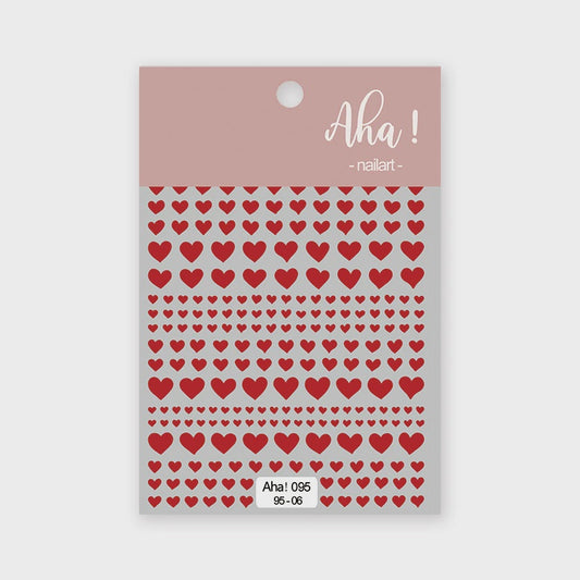 Autocollant pour ongles Aha 095-06 Rouge métallisé