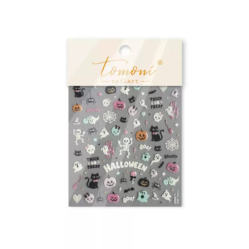 TOMONI Glow-in-the-Dark Halloween Nail Art Stickers