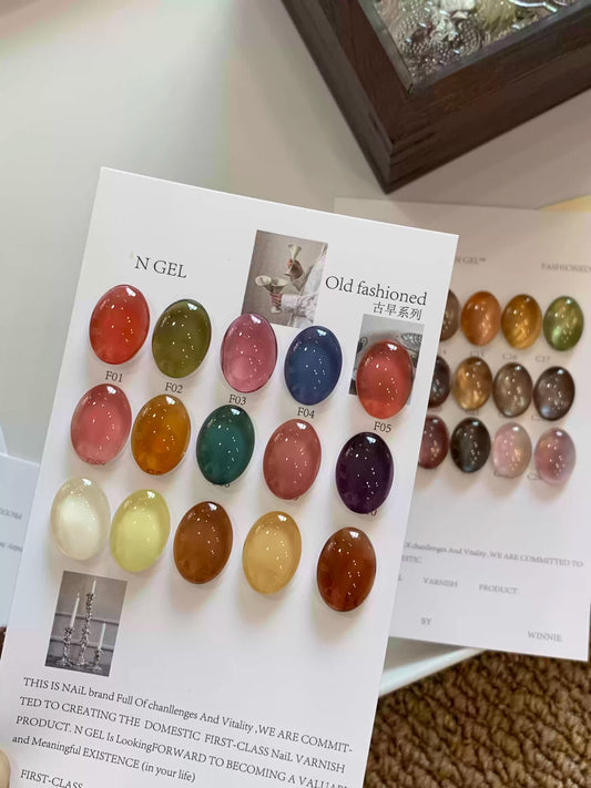 N GEL Autumn & Winter Vintage Sheer Gel Polish Collection F01-15