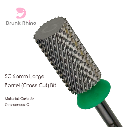 SC 6.6mm Large Barrel (Cross Cut) Drill Bits