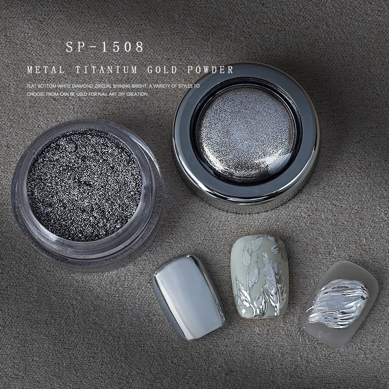 High Shine Metal Titanium Mirror Powder 8 Colors