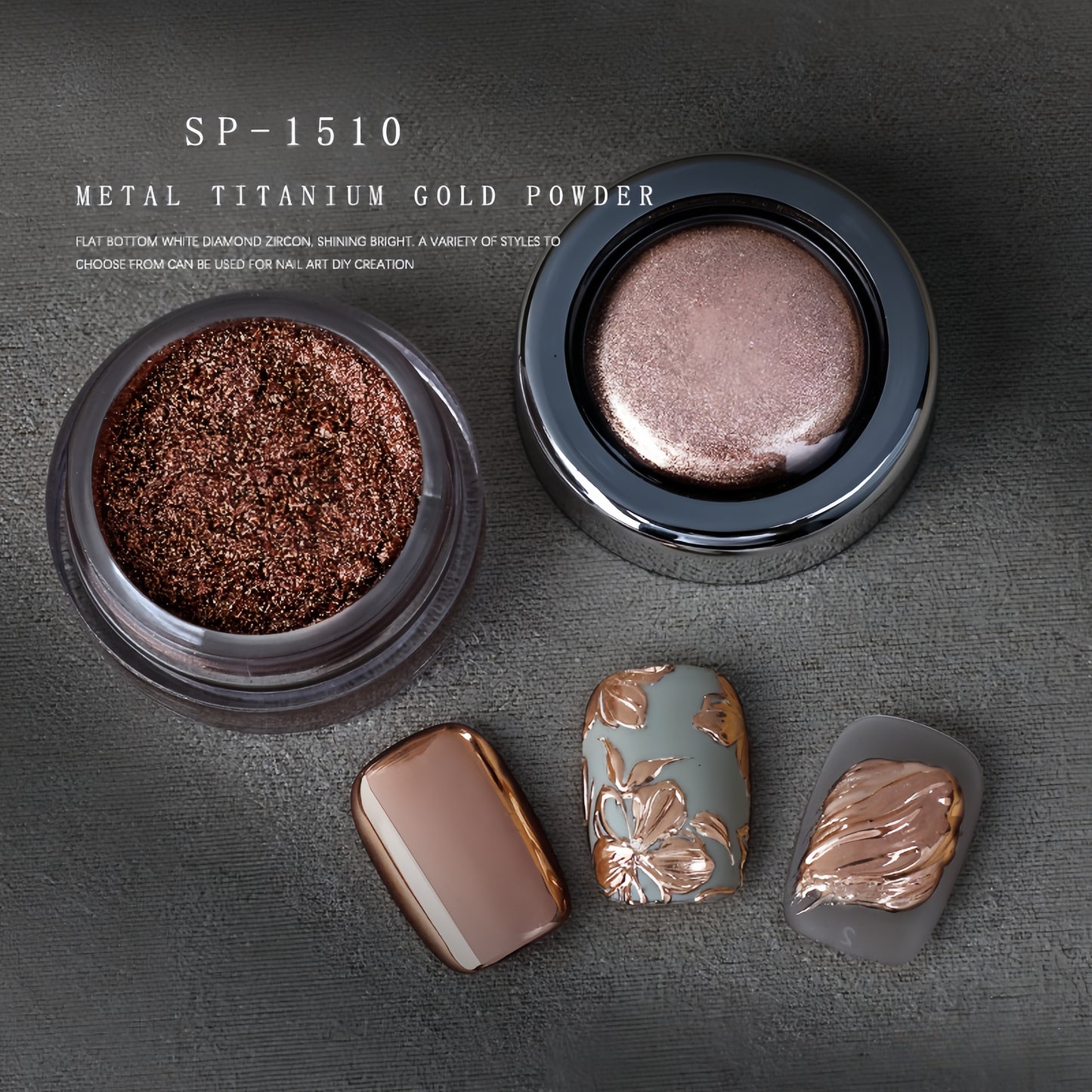 High Shine Metal Titanium Mirror Powder 8 Colors