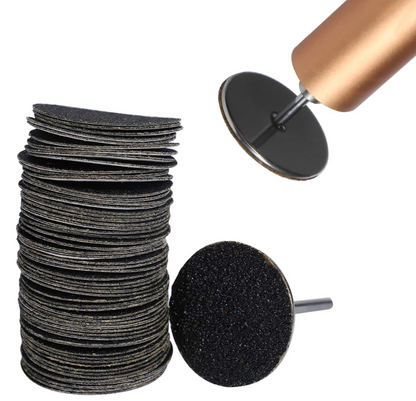 100 PCS Replacement Sandpaper Discs for Foot File Ø35mm