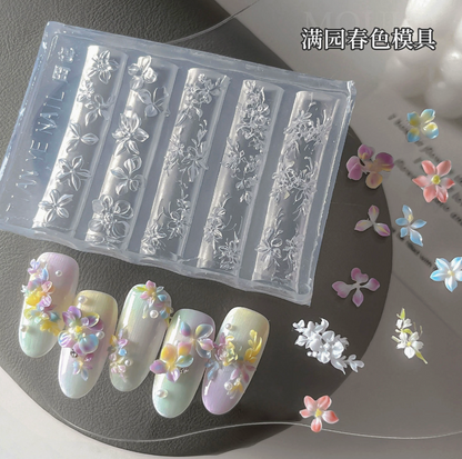 3D Nail Art Silicone Mold – Spring Garden