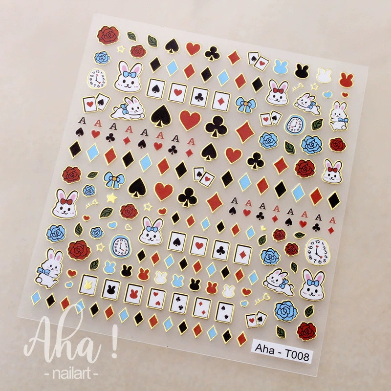 Autocollant pour ongles Aha T008