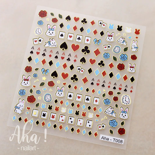 Autocollant pour ongles Aha T008