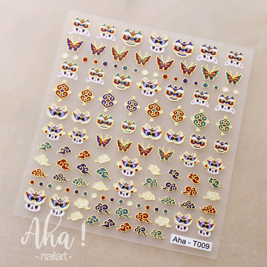 Autocollant pour ongles Aha T009