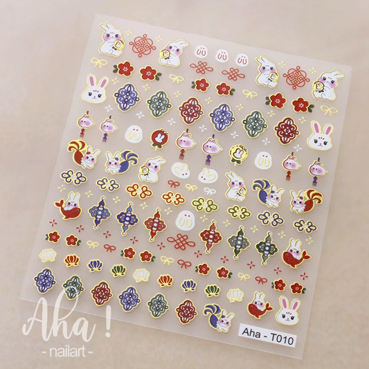Autocollant pour ongles Aha T010