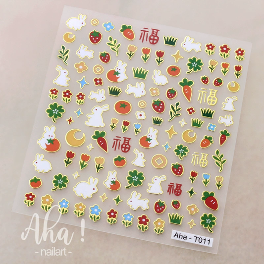 Autocollant pour ongles Aha T011