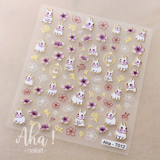 Autocollant pour ongles Aha T012